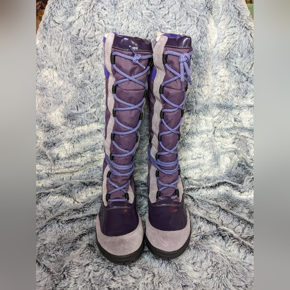 Aldo Under Knee Purple Winter Apres ski boots, Size 8, barely worn, slip on - Picture 5 of 13